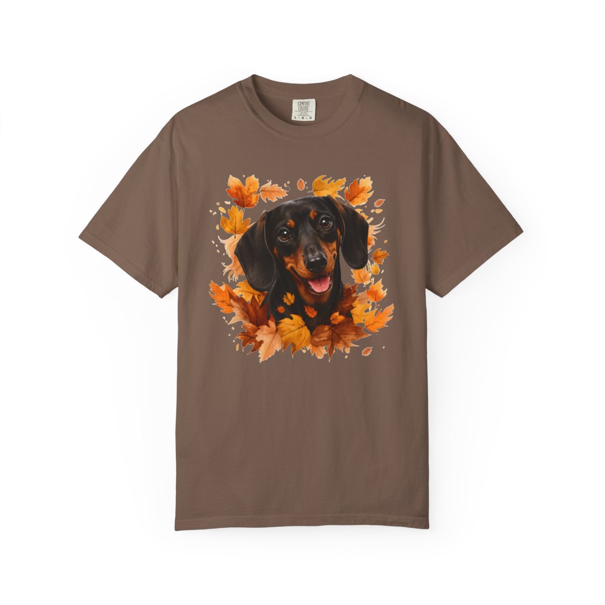 Black & Tan Dachshund Fall Shirt, Autumn Dog Mom Comfort Colors Tee
