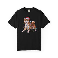 Load image into Gallery viewer, Brown Shiba Inu Christmas Lights Shirt, Festive Holiday Tee for Shiba Fans
