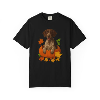 German Shorthaired Pointer Pumpkin Shirt, Fall Comfort Colors Dog Lover Tee