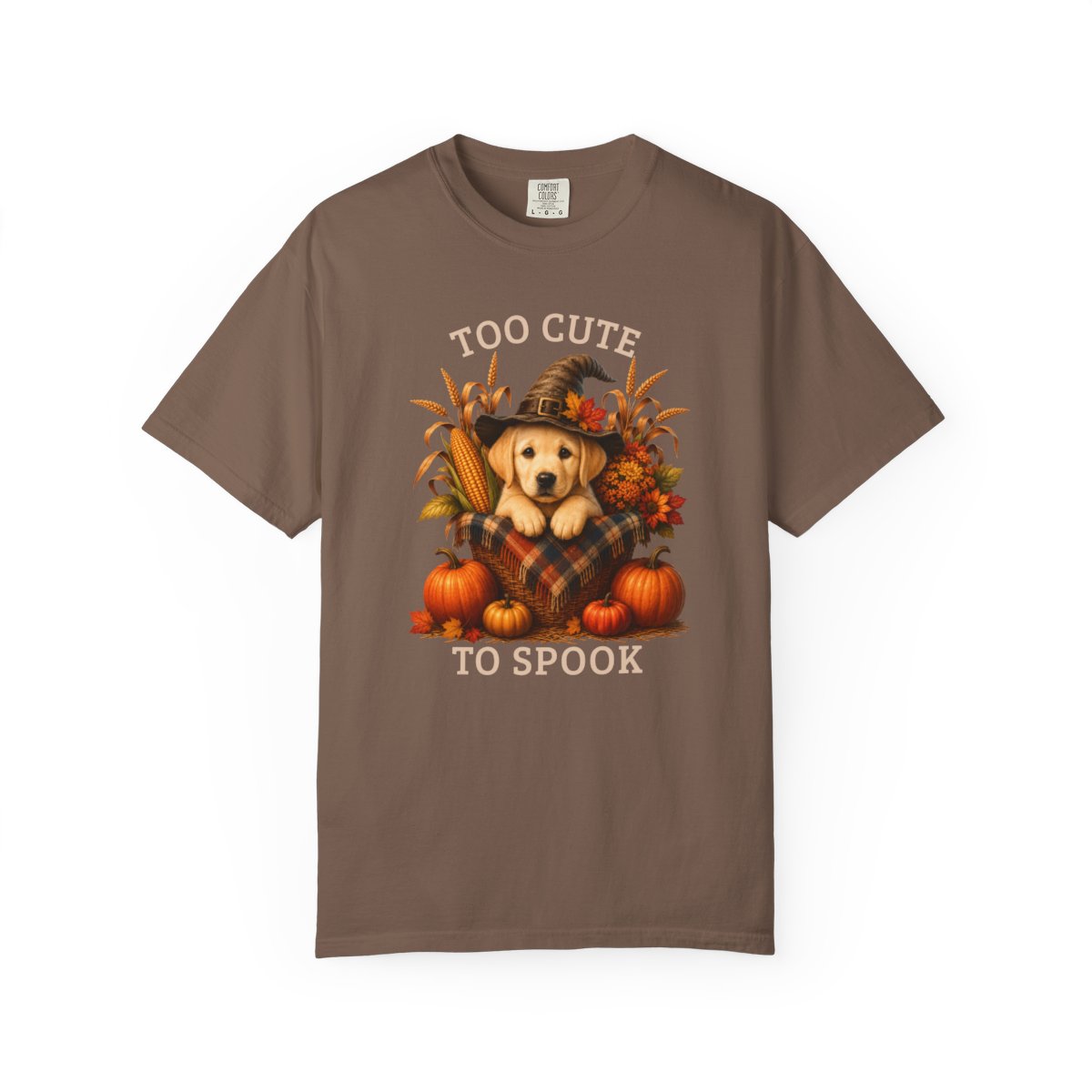 Yellow Lab Halloween Shirt, Too Cute To Spook Fall Dog Lover Tee