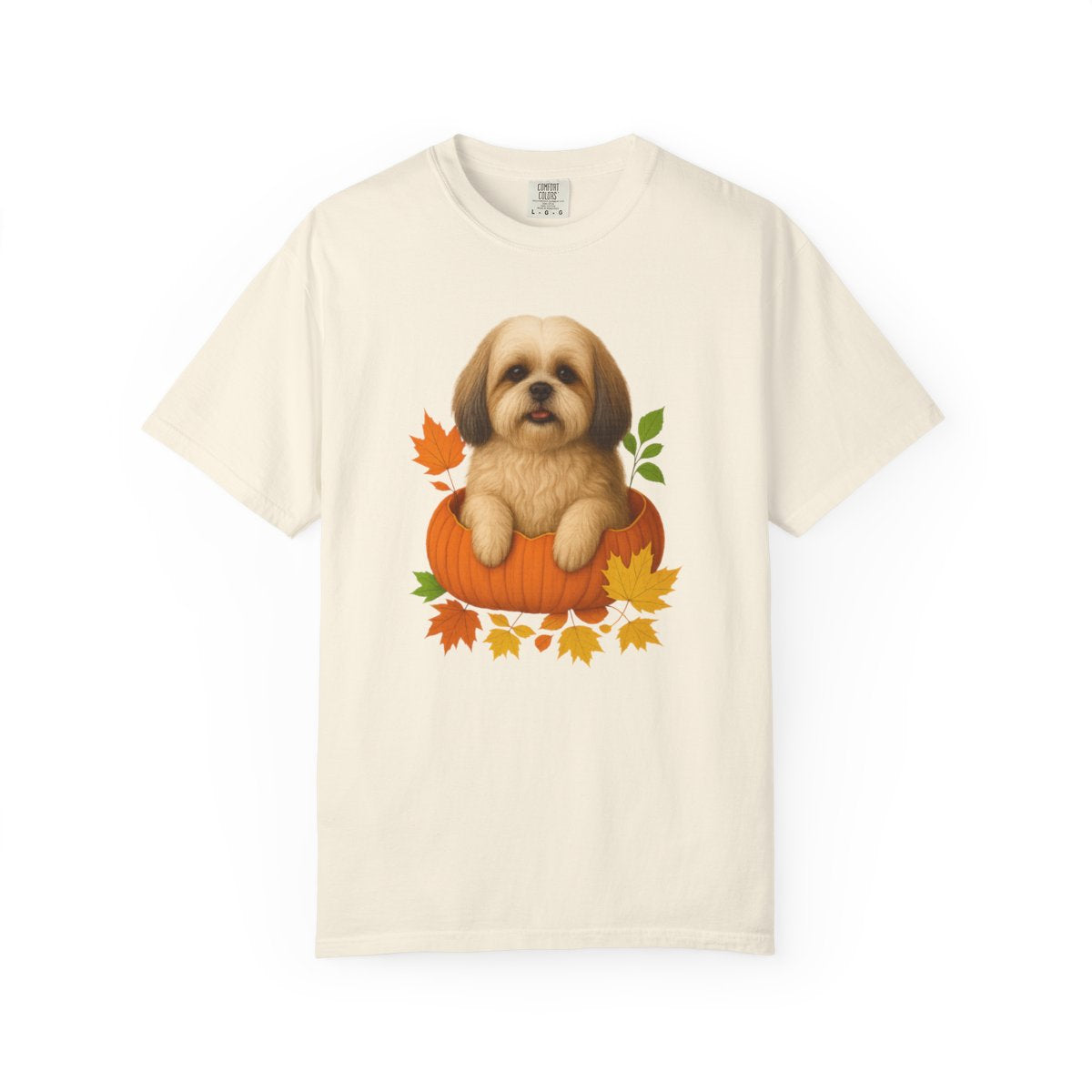 Shih Tzu Pumpkin Shirt, Cute Fall Dog Lover Tee on Comfort Colors 1717