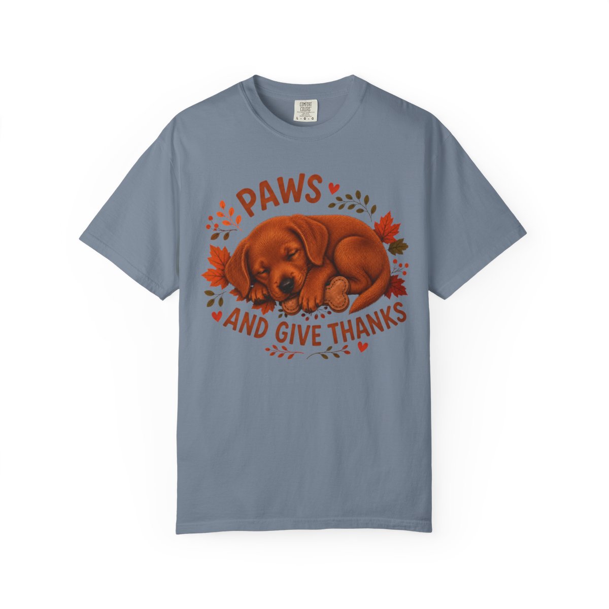 Fox Red Lab Thanksgiving Shirt, Paws Give Thanks Tee, Fall Labrador Retriever Lover Gift