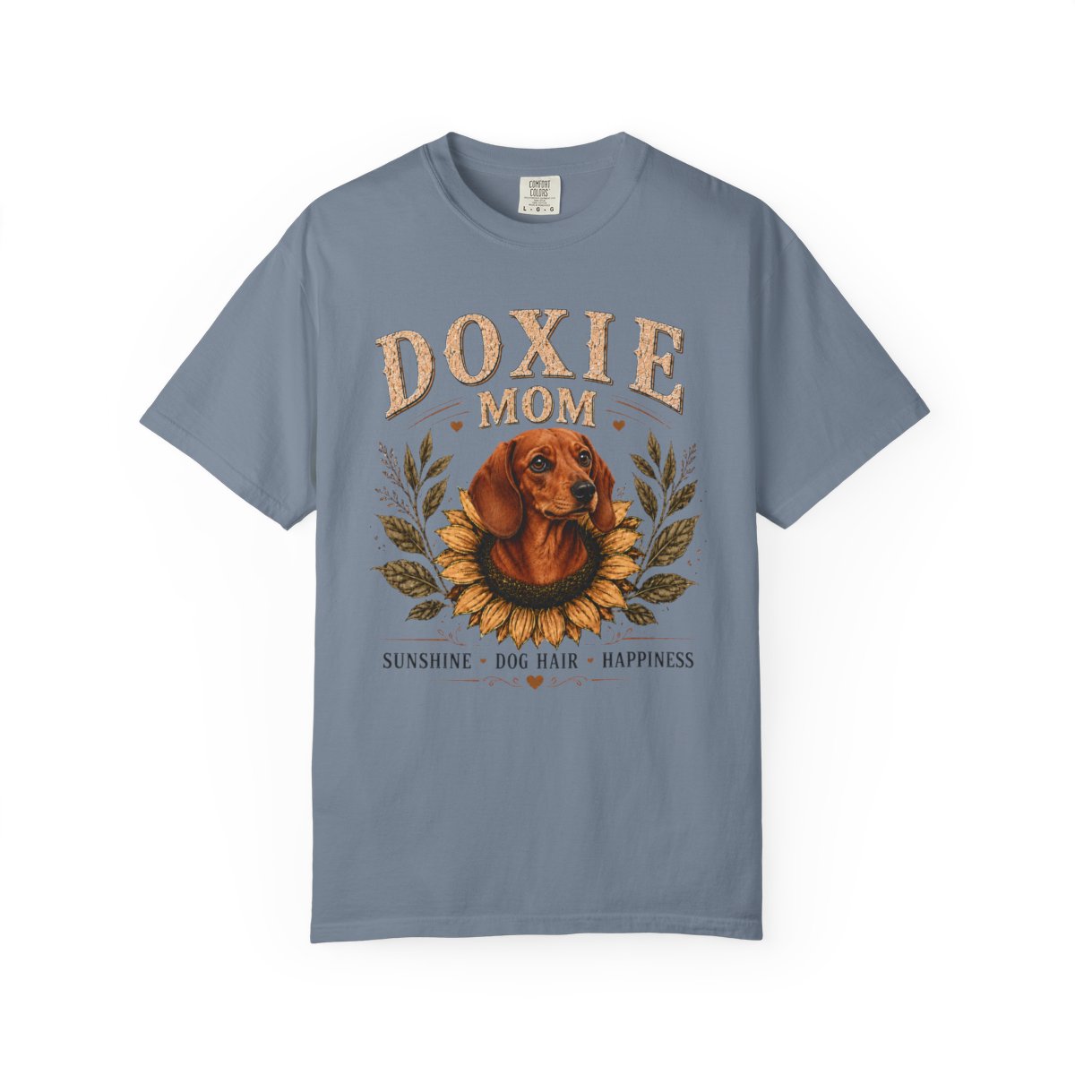 Red Dachshund Mom Shirt, Doxie Sunflower Tee, Vintage Wiener Dog Lover Gift