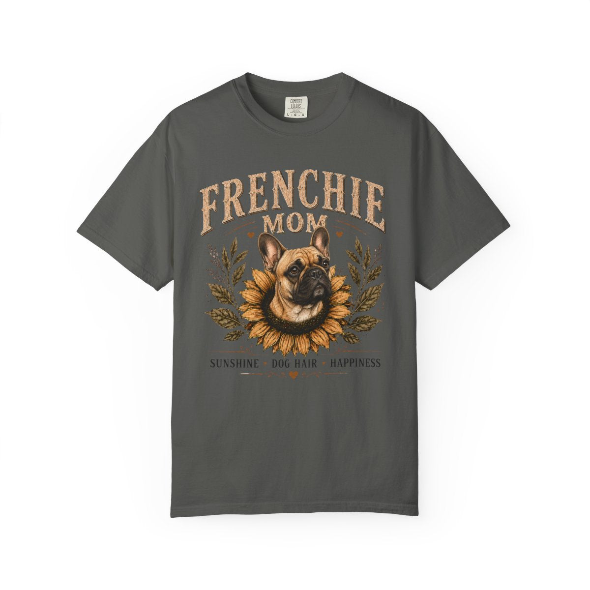 French Bulldog Mom Shirt, Frenchie Sunflower Tee, Vintage French Bulldog Lover Gift