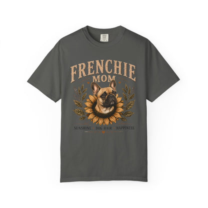 French Bulldog Mom Shirt, Frenchie Sunflower Tee, Vintage French Bulldog Lover Gift
