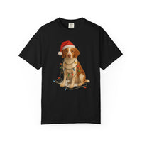 Load image into Gallery viewer, Brittany Spaniel Christmas Lights Shirt, Festive Holiday Tee for Bird Dog Fans
