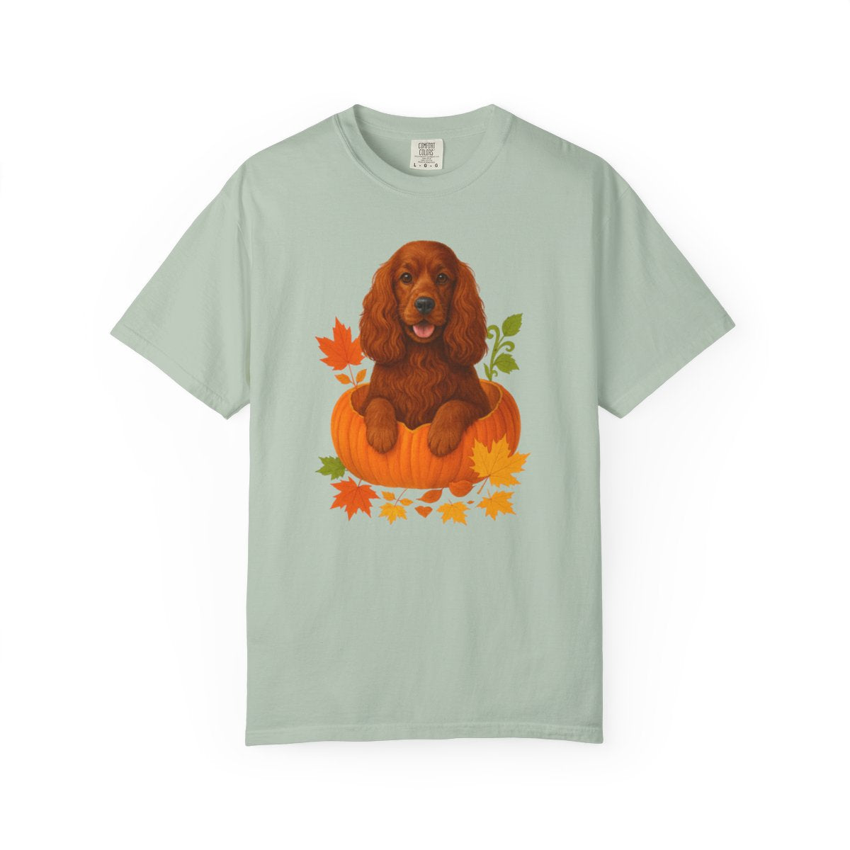 English Cocker Spaniel in Pumpkin Fall Shirt, Cute Autumn Dog Tee for Spaniel Lovers