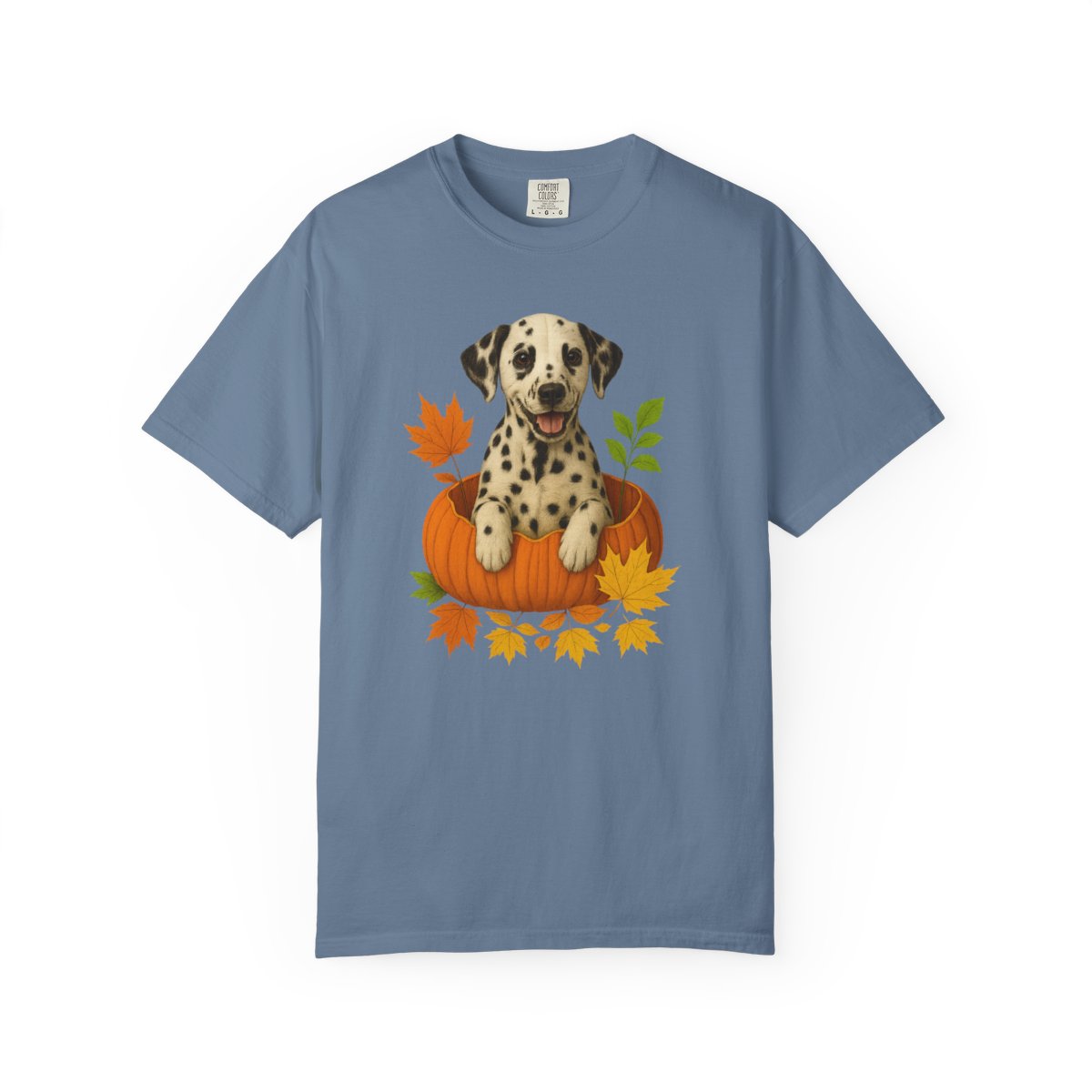 Dalmatian Pumpkin Shirt, Cute Fall Dog Lover Tee on Comfort Colors 1717