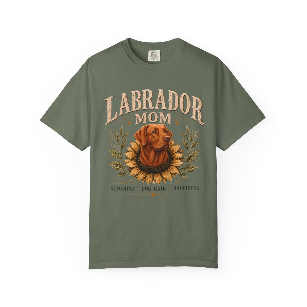 Fox Red Lab Mom Shirt, Labrador Retriever Sunflower Tee, Vintage Dog Lover Gift