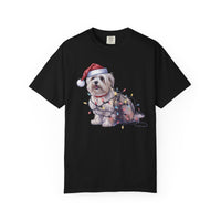Load image into Gallery viewer, Maltese Christmas Lights Shirt, Festive Holiday Tee for Small Dog Lovers
