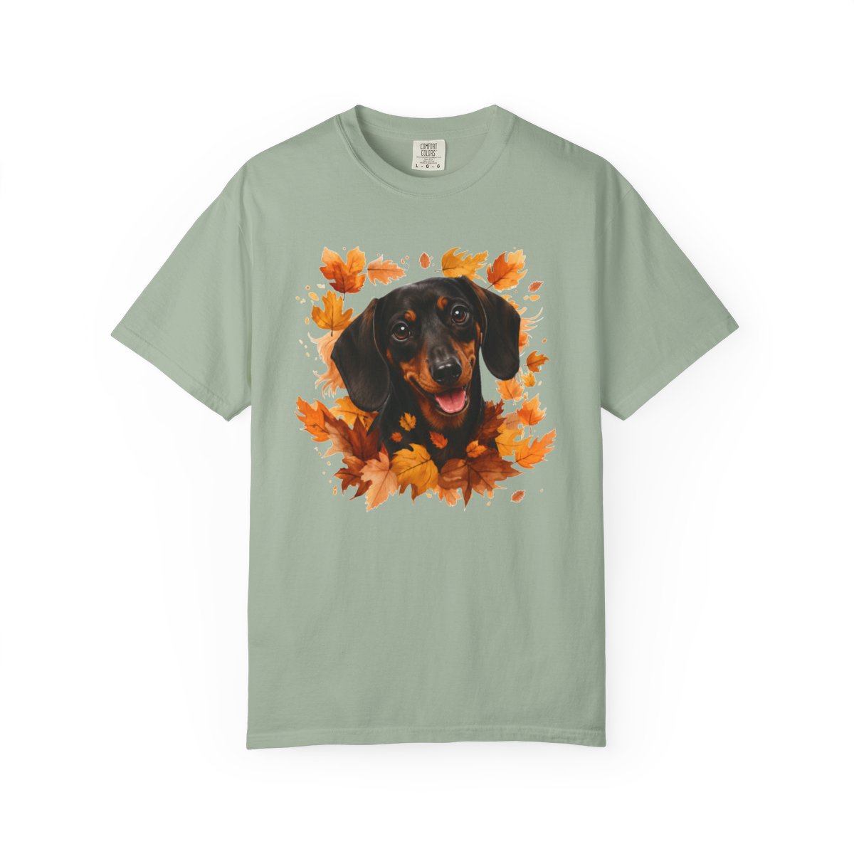 Black & Tan Dachshund Fall Shirt, Autumn Dog Mom Comfort Colors Tee