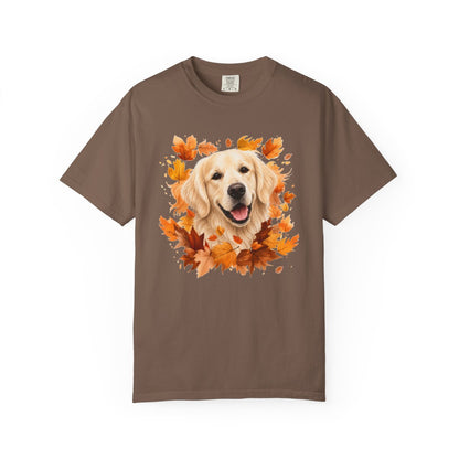English Cream Golden Retriever Fall Shirt, Autumn Dog Mom Comfort Colors Tee