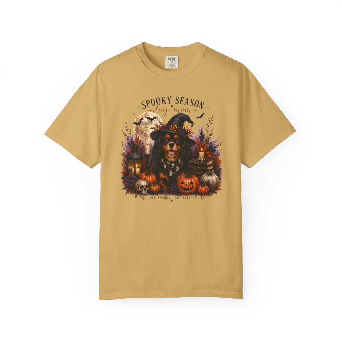 Black & Tan Cavalier Spooky Season Dog Mom Halloween Shirt