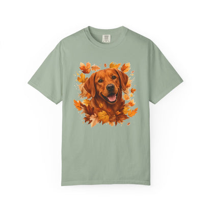 Fox Red Lab Fall Shirt, Autumn Dog Mom Comfort Colors Tee