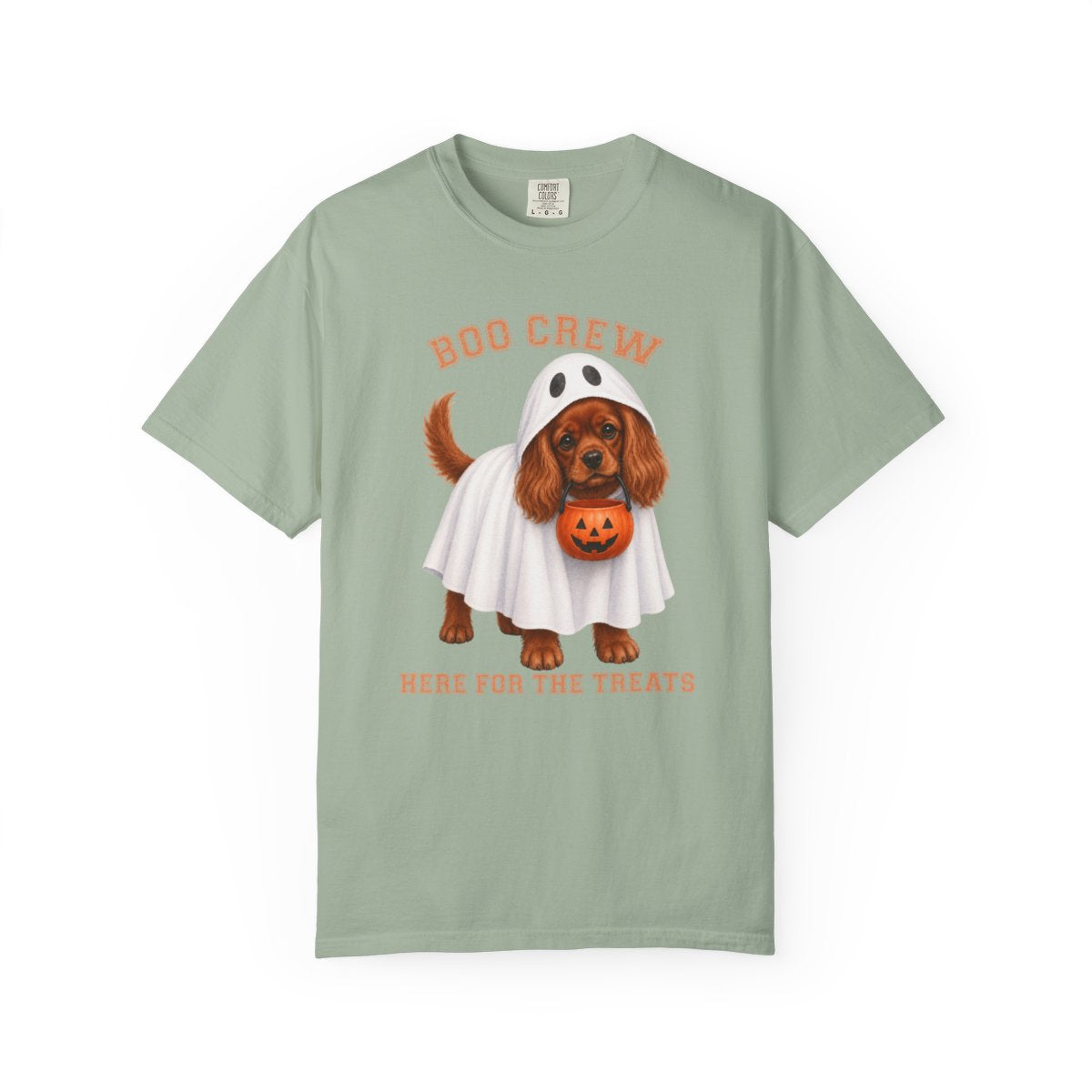 Ruby Cavalier Boo Crew Halloween Shirt, Here for the Treats Dog Mom Tee