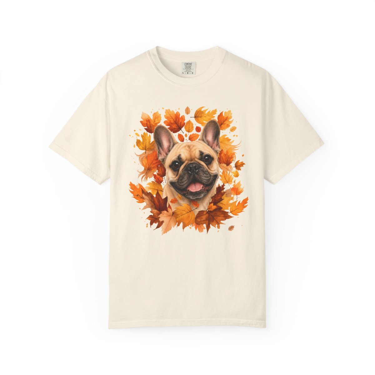 French Bulldog Fall Shirt, Autumn Dog Mom Comfort Colors Tee