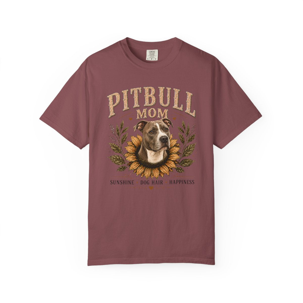Pitbull Mom Sunflower Shirt