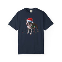Load image into Gallery viewer, Boston Terrier Christmas Lights Shirt, Fun Holiday Tee for Terrier Lovers
