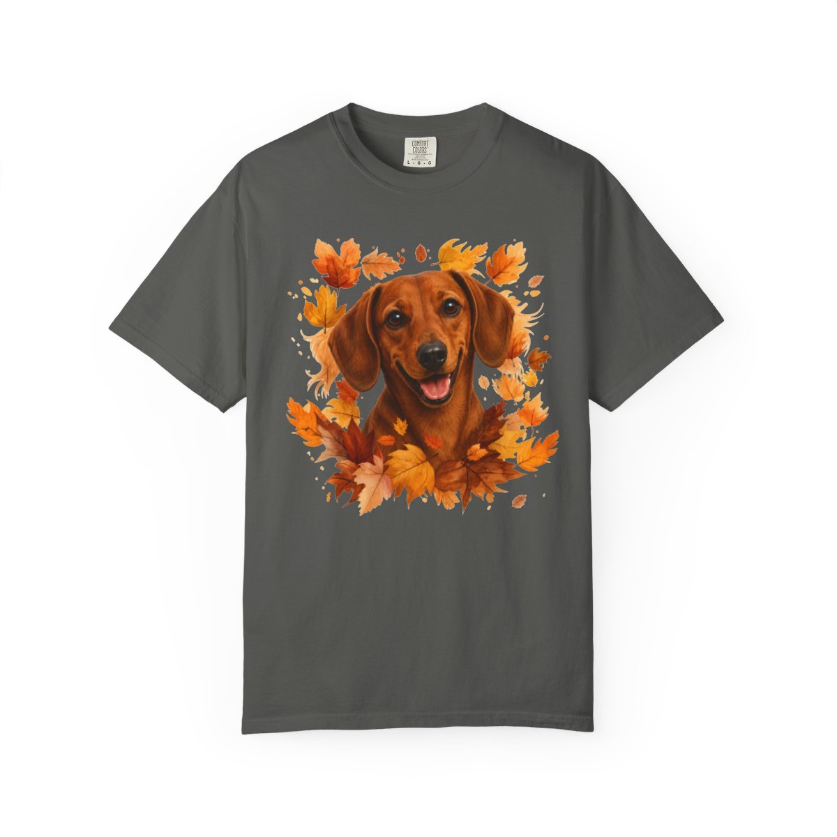 Red Dachshund Fall Shirt | Autumn Dog Mom Comfort Colors Tee