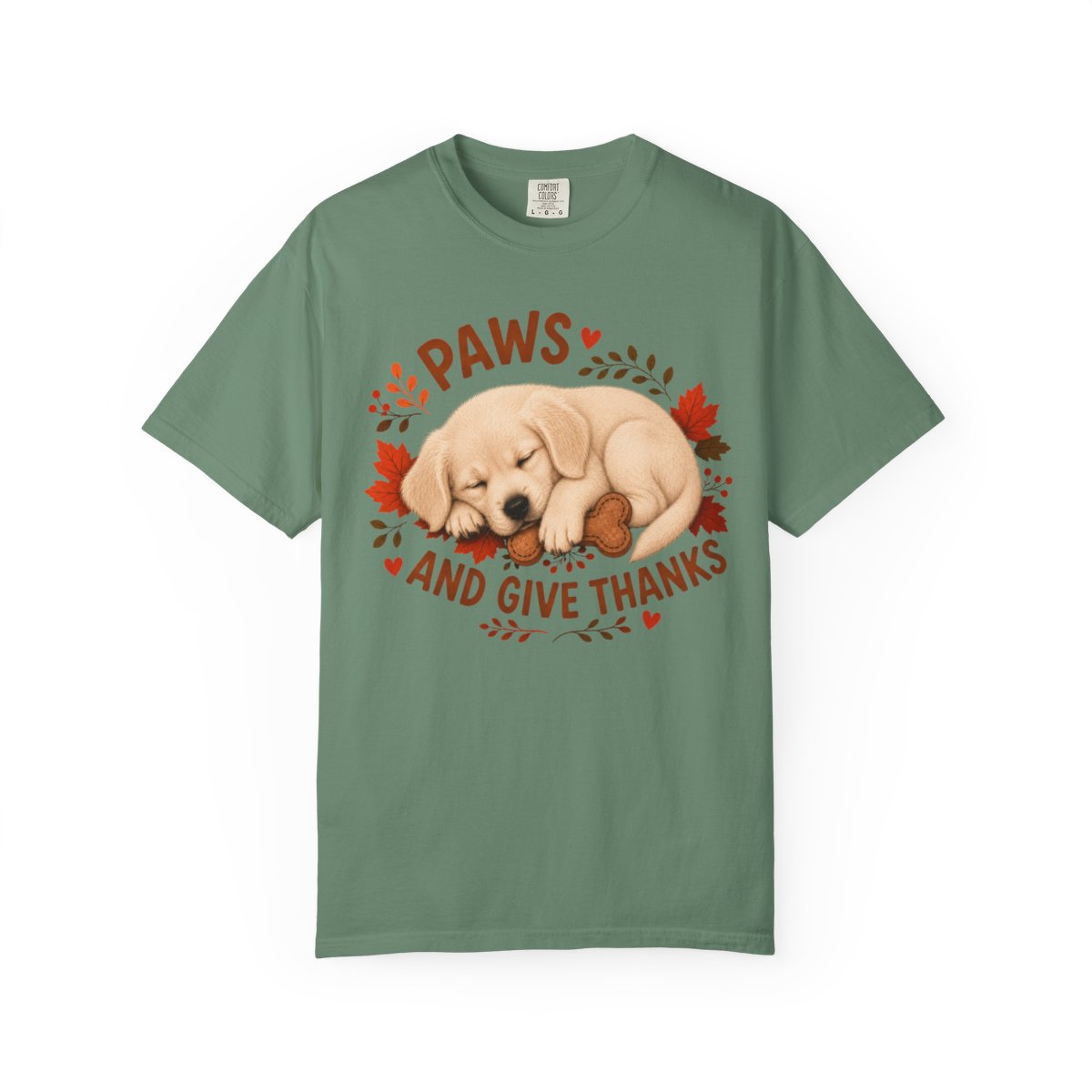 English Cream Golden Retriever Thanksgiving Shirt, Paws Give Thanks Tee, Fall Dog Lover Gift