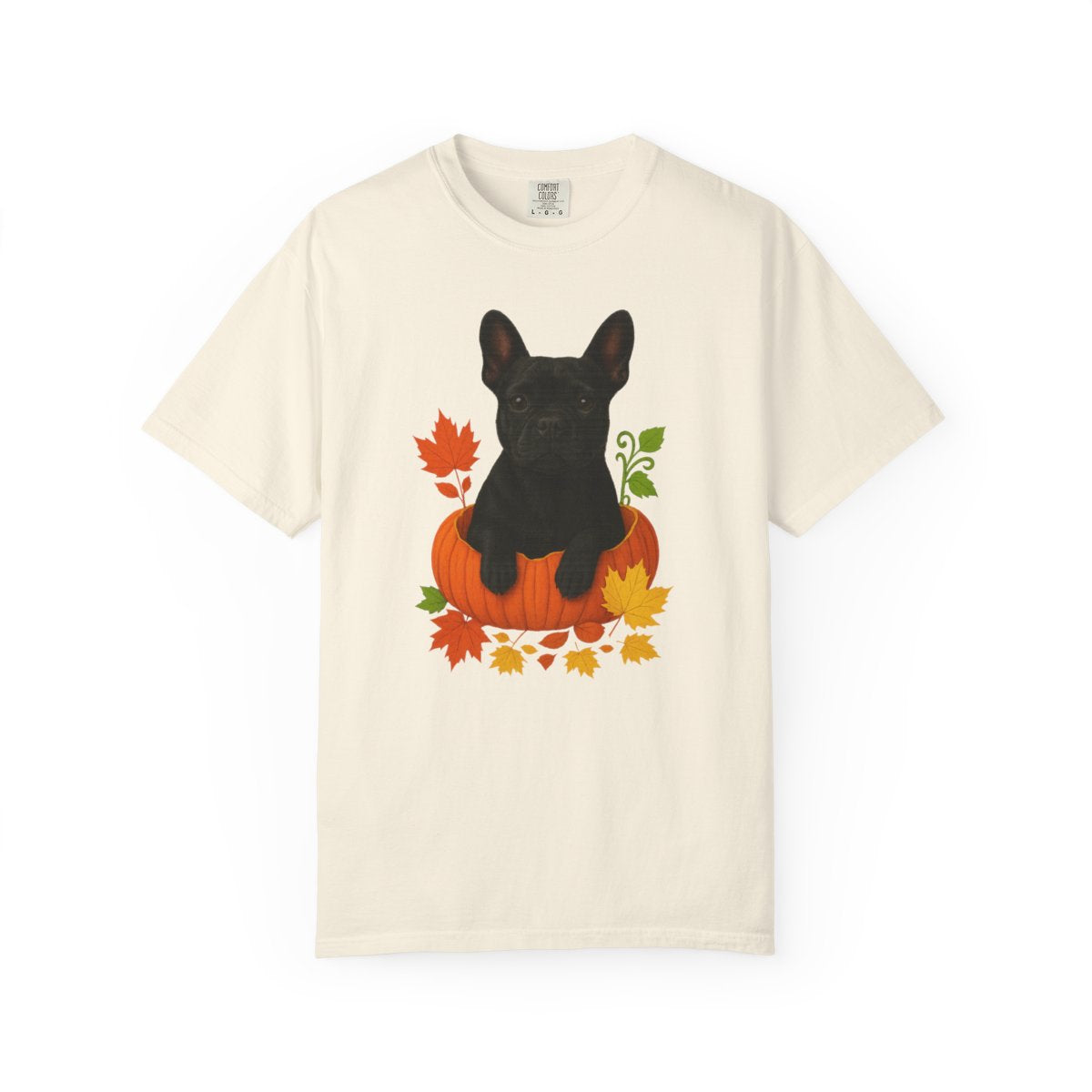 French Bulldog in Pumpkin Fall Shirt, Cute Autumn Frenchie Tee for Dog Moms