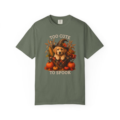 Golden Retriever Halloween Shirt, Too Cute To Spook Fall Dog Lover Tee