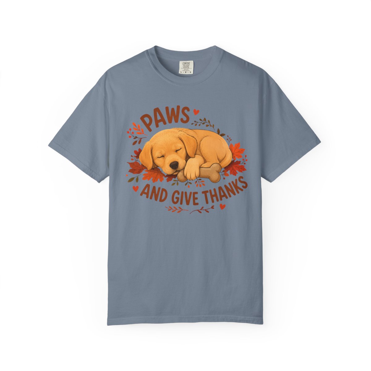 Yellow Lab Thanksgiving Shirt, Paws Give Thanks Tee, Fall Labrador Retriever Lover Gift