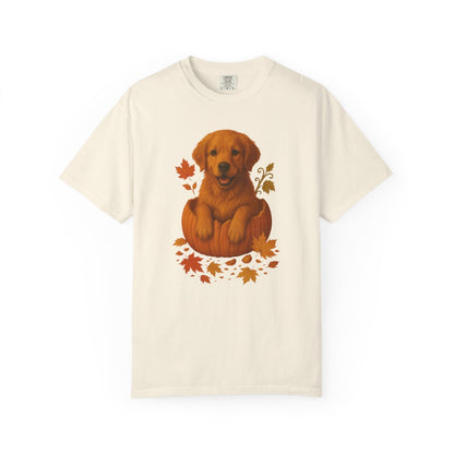 Golden Retriever Pumpkin Fall Shirt – Cute Autumn Dog Tee for Golden Lovers