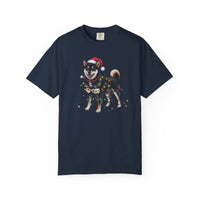 Load image into Gallery viewer, Black Shiba Inu Christmas Lights Shirt, Festive Holiday Tee for Shiba Lovers
