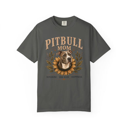 Pitbull Mom Sunflower Shirt