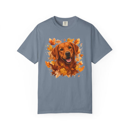 Fox Red Lab Fall Shirt, Autumn Dog Mom Comfort Colors Tee