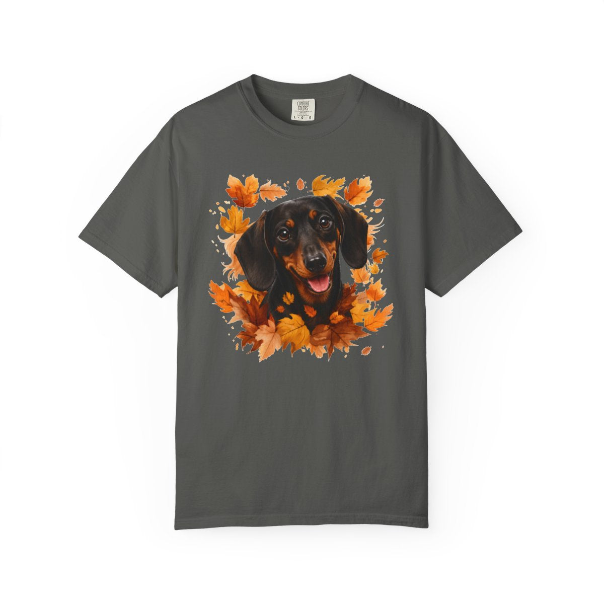 Black & Tan Dachshund Fall Shirt, Autumn Dog Mom Comfort Colors Tee