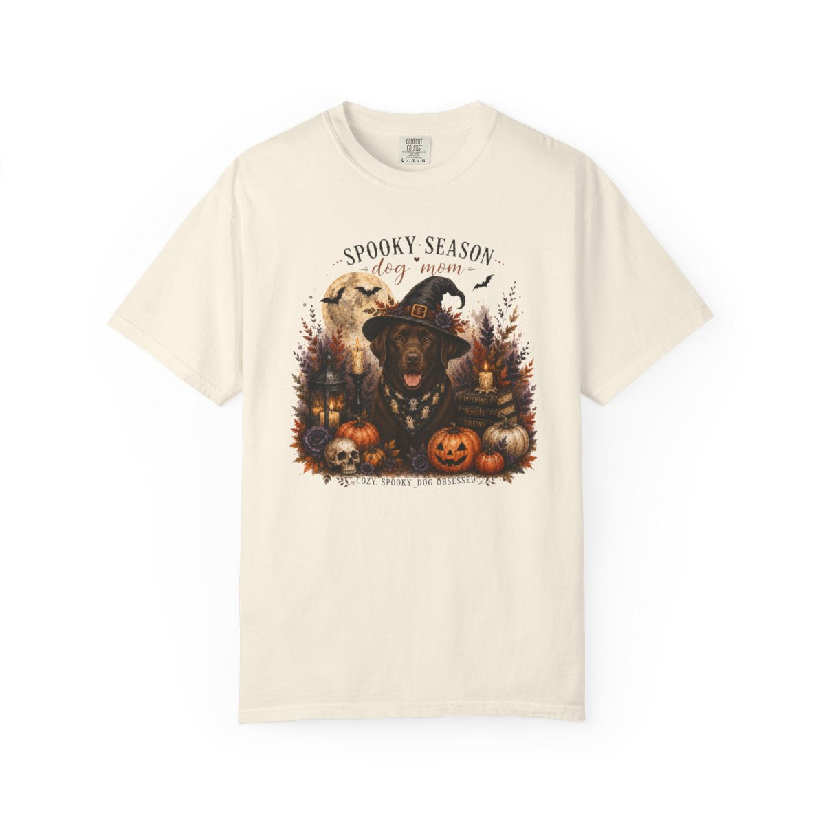 Chocolate Lab Spooky Season Dog Mom Halloween Shirt