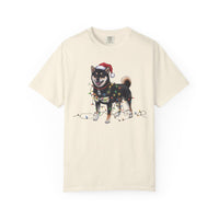 Load image into Gallery viewer, Black Shiba Inu Christmas Lights Shirt, Festive Holiday Tee for Shiba Lovers
