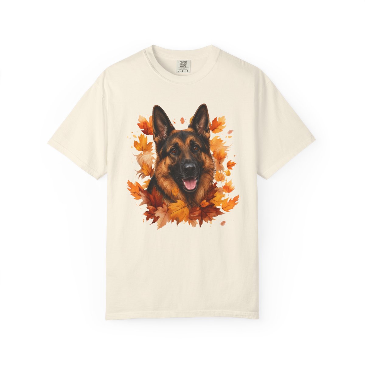 German Shepherd Fall Shirt, Autumn Dog Mom Comfort Colors Tee
