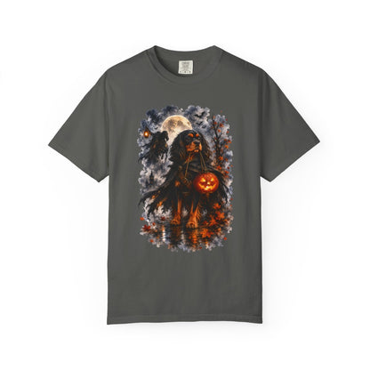 Black & Tan Cavalier Headless Horseman Inspired Halloween Comfort Colors Shirt