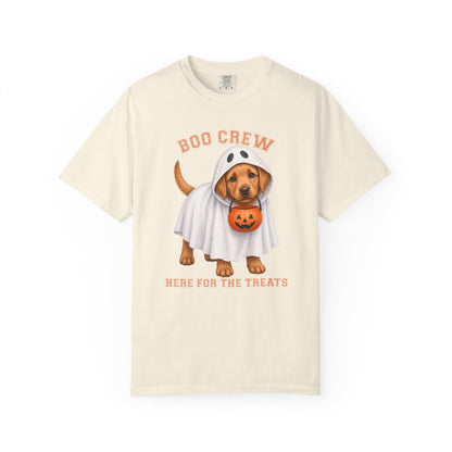 Fox Red Lab Boo Crew Halloween Shirt, Here for the Treats Dog Mom Tee