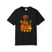 Load image into Gallery viewer, Rhodesian Ridgeback Pumpkin Shirt, Fall Dog Lover Tee on Comfort Colors 1717
