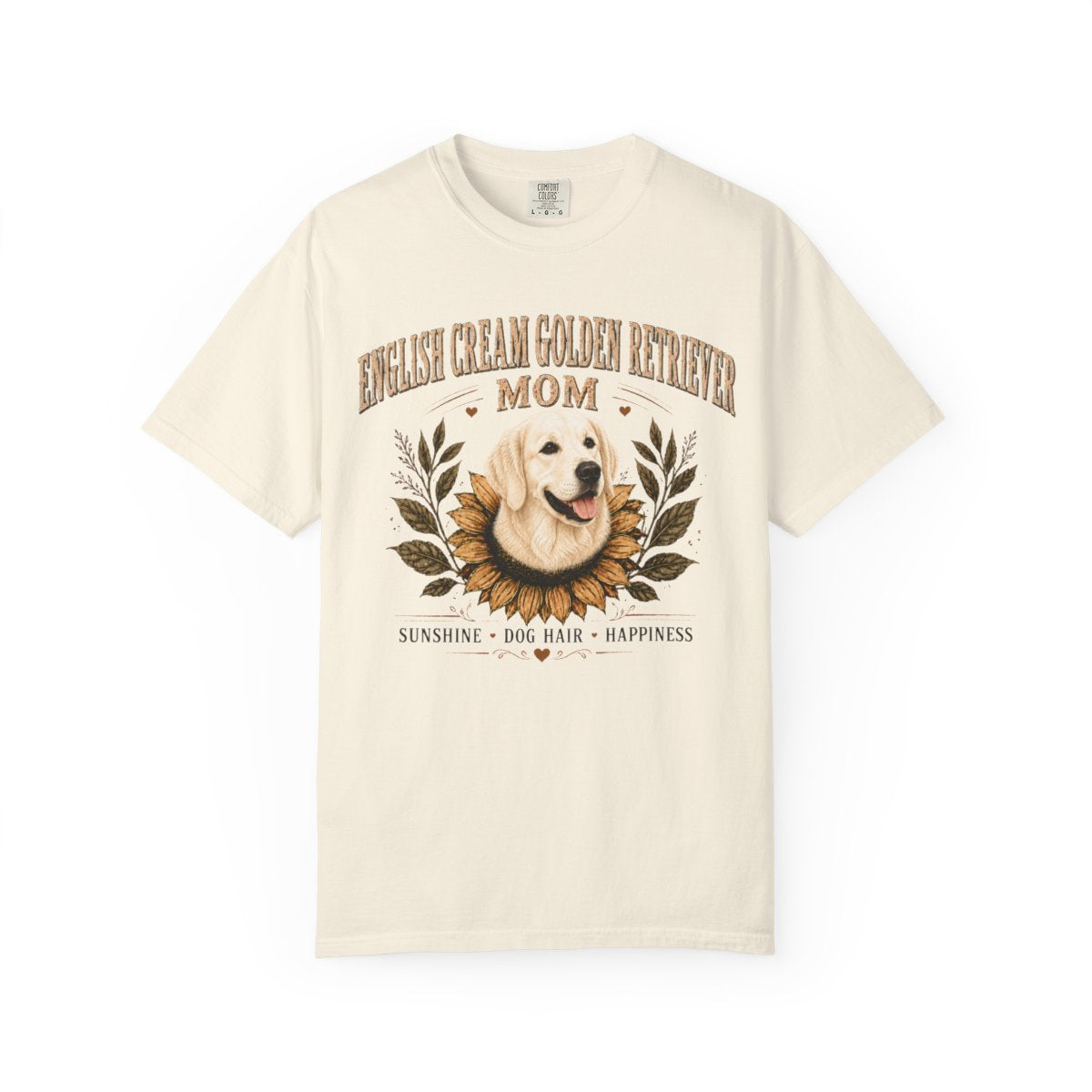 English Cream Golden Retriever Mom Shirt, Sunflower Dog Mom Tee, Retriever Lover Gift