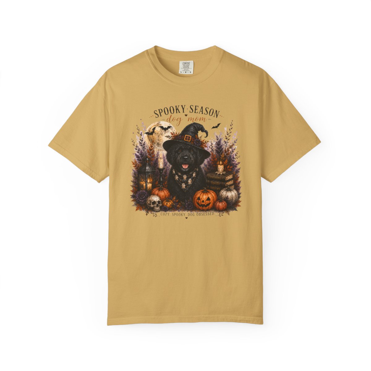 Black Portuguese Water Dog Spooky Season Dog Mom Halloween Shirt