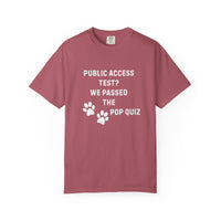 Load image into Gallery viewer, Public Access Test? We Passed the Pop Quiz T-Shirt | Service Dog Handler Tee | Comfort Colors 1717
