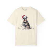 Load image into Gallery viewer, Schnauzer Christmas Lights Shirt, Festive Holiday Tee for Bearded Dog Lovers

