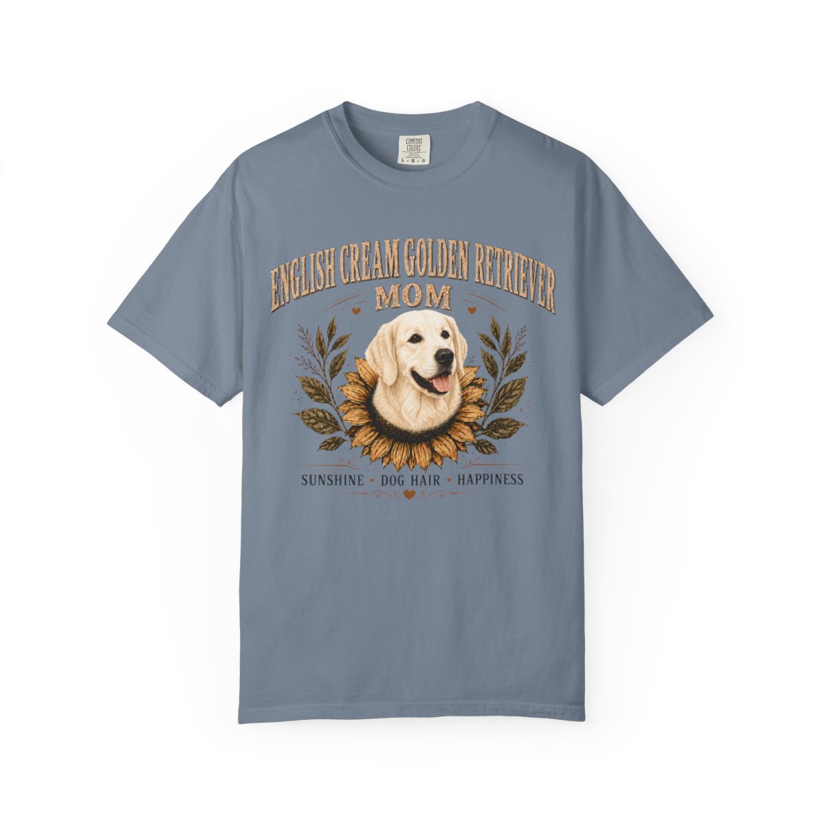 English Cream Golden Retriever Mom Shirt, Sunflower Dog Mom Tee, Retriever Lover Gift