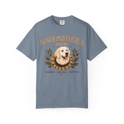 English Cream Golden Retriever Mom Shirt, Sunflower Dog Mom Tee, Retriever Lover Gift