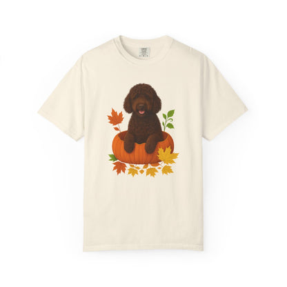 Portuguese Water Dog Pumpkin Shirt, Fall Dog Lover Tee on Comfort Colors 1717