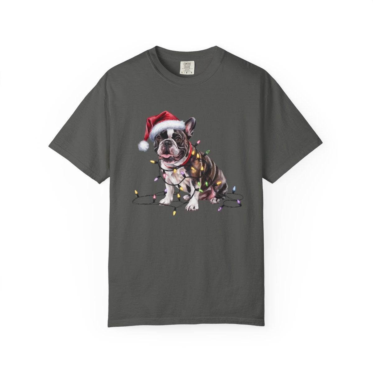 Christmas French Bulldog Shirt, Christmas Lights Dog Tee, Christmas Dog Tee, French Bulldog Mom Tshirt, Gift for Dog Lover, French Bulldog