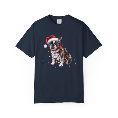 Christmas French Bulldog Shirt, Christmas Lights Dog Tee, Christmas Dog Tee, French Bulldog Mom Tshirt, Gift for Dog Lover, French Bulldog