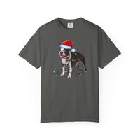 Load image into Gallery viewer, Boston Terrier Christmas Lights Shirt, Fun Holiday Tee for Terrier Lovers

