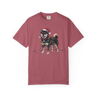Load image into Gallery viewer, Black Shiba Inu Christmas Lights Shirt, Festive Holiday Tee for Shiba Lovers
