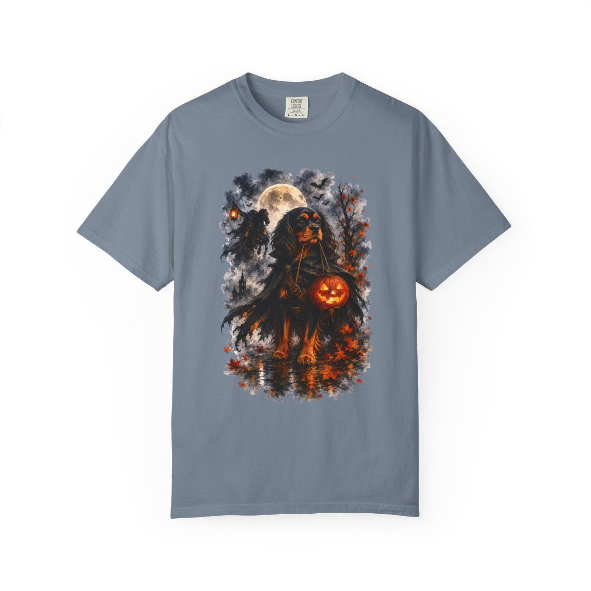 Black & Tan Cavalier Headless Horseman Inspired Halloween Comfort Colors Shirt